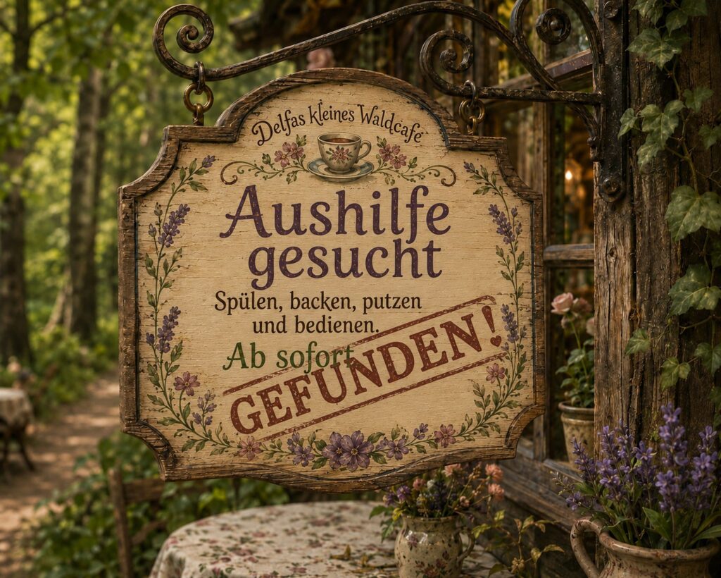 Schild mit - Aushilfe gefunden
